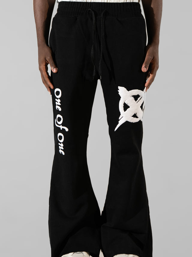 Zero culture puff print pants -Black